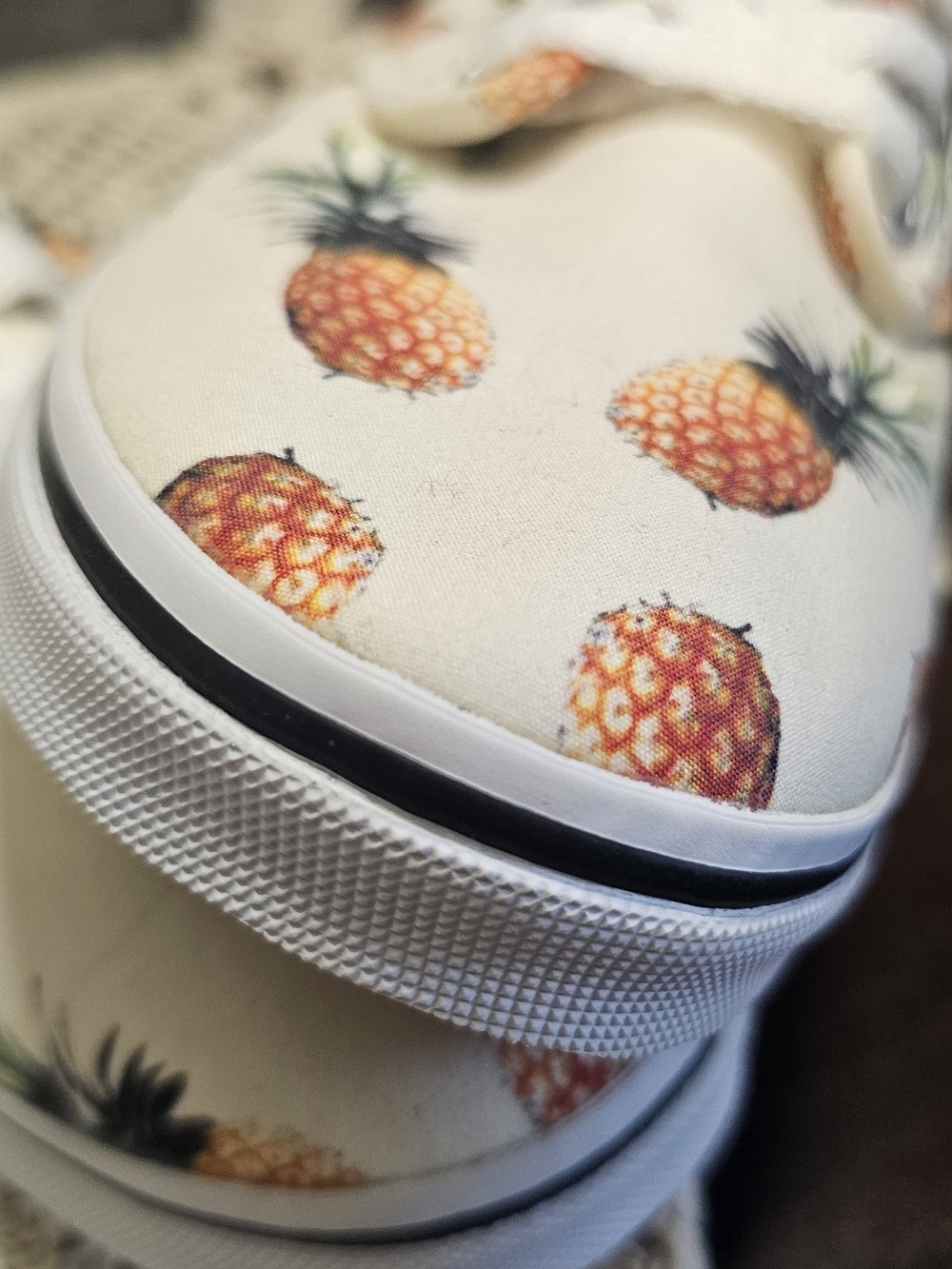 Vans Pineapple Print Women's Lace-Up Sneakers - White - Picture 11 of 13